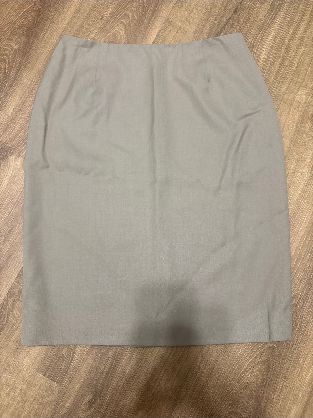 Janique Made in USA 100% Fine Worsted Wool Pencil Skirt Neutral Beige Sz 12 VTG